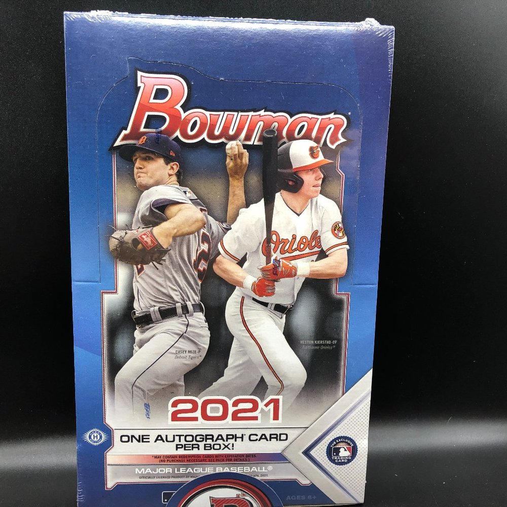 2021 Bowman Baseball Hobby Box Factory SEALED 24 Packs with 1 Autograph per Box